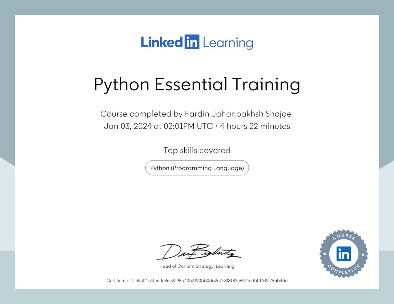 Certification 1
